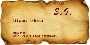 Sipos Iduna névjegykártya